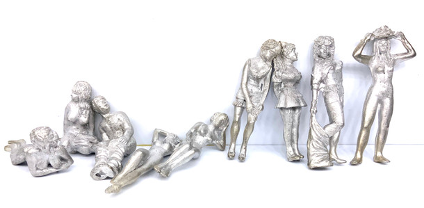 48-1283 Brothel Set Nude Figures O Scale Figure FKA Keil Line unpainted