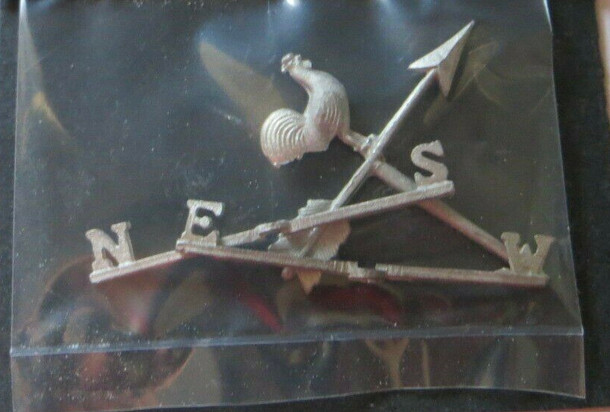 MM-782 Dollhouse Miniature WeatherVane Weather Vane Rooster Very Detailed Pewter