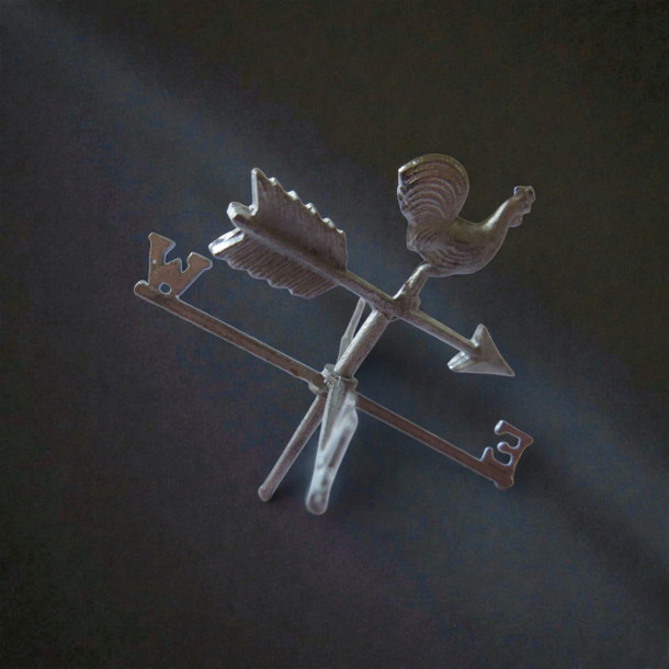 MM-782 Dollhouse Miniature WeatherVane Weather Vane Rooster Very Detailed Pewter