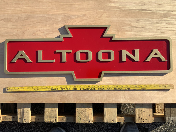 FULL SIZE! PRR Pennsylvania Railroad Replica Station approach Sign ANY NAME YOU WANT!