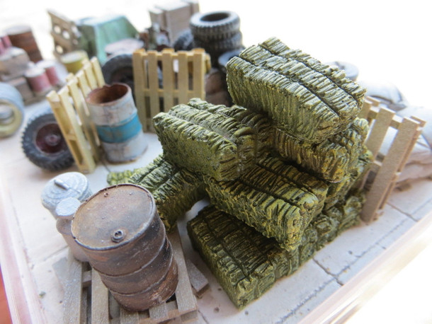 48-5023 Square Hay Bales O Scale ON3 Farm Diorama Resin Details