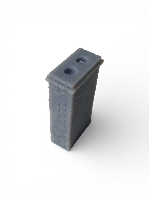 77-1011 Building Detail brick chimney wide very detailed 3D printed O Scale