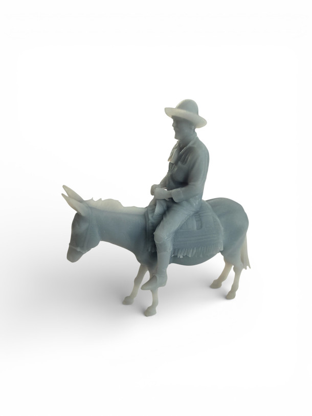 77-1023 Pack Mule w/rider very detailed 3D printed O Scale