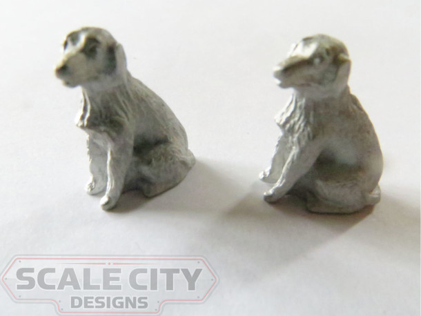 48-637 2 dogs sitting  figure O Scale FKA Keil Line