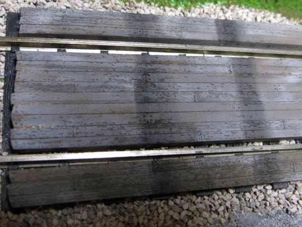 48-3002 2 Rail O Scale Wood Grade Crossing Kit Resin Straight EXTREMLY DETAILED!