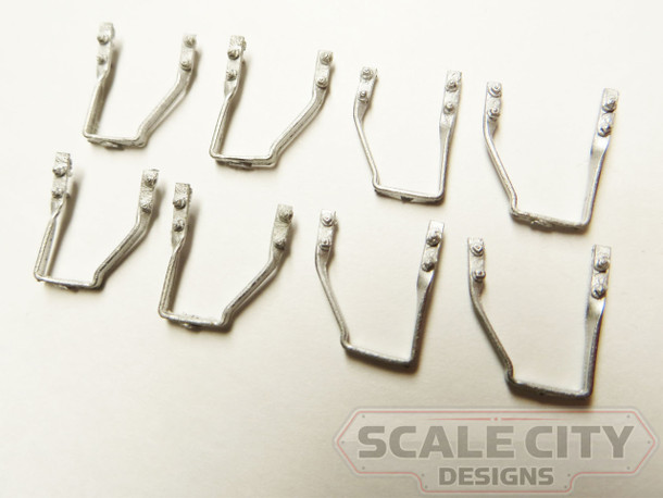 48-750 Freight Car Stirrup Steps Angle O Scale upgrade brass box hopper