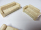 48-3016 1/48 O Scale Living Room Set Couch Sofa Love Seat & Chair Resin Castings