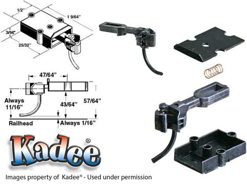 Kadee #747 O Scale Type E Medium Underset Metal Couplers w/ Plastic Gearboxes