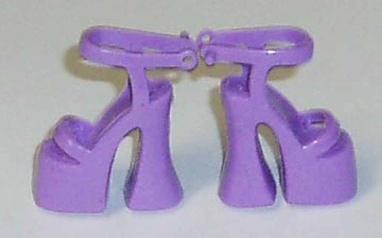 Lavender Platform Shoes with Heels for Barbie Dolls