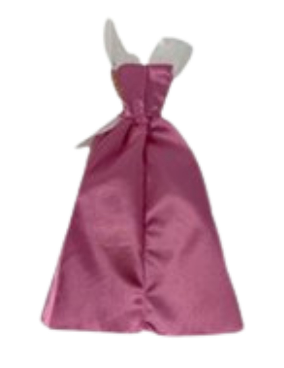satin barbie dress 1993 Barbie Bridal Collection Pink Satin Doll Dress With White Lace