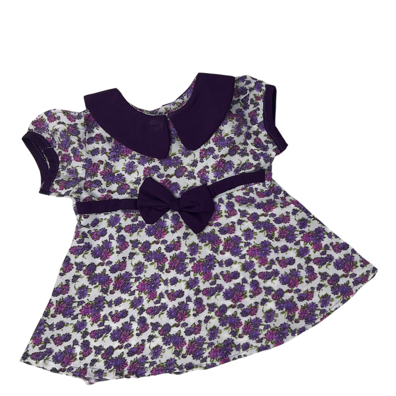 purple doll dress Purple and Pink Floral Dress for 18 Inch Girl Dolls – Spring Doll Dress  Outfit