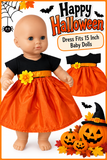 Doll Clothes Superstore Happy Halloween Dress Fits 15 Inch Baby Dolls