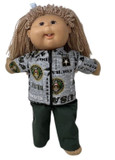 Doll Clothes Superstore USA Army Print Jacket Pants Fit Cabbage Patch Kid Dolls