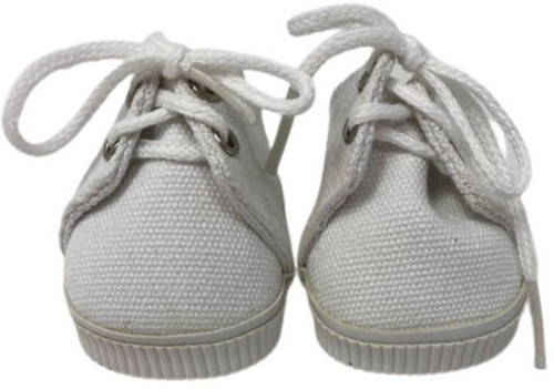 Half Back White Canvas Shoes Fit 18 Inch Girl Dolls Like Our Generation American Girl