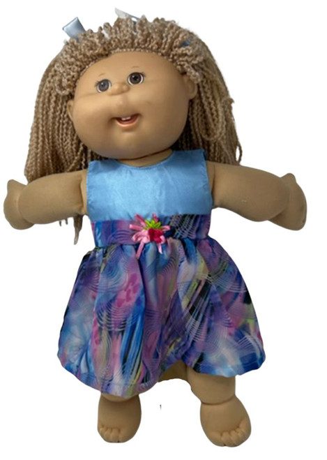Doll Clothes Superstore Blue Splash Dress Fits Cabbage Patch Kid Dolls