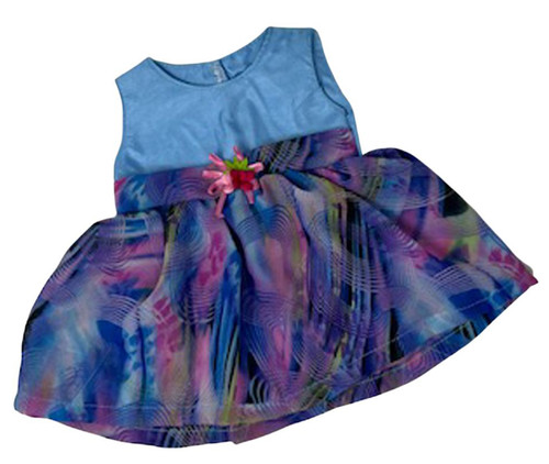 Doll Clothes Superstore Blue Splash Dress Fits Cabbage Patch Kid Dolls