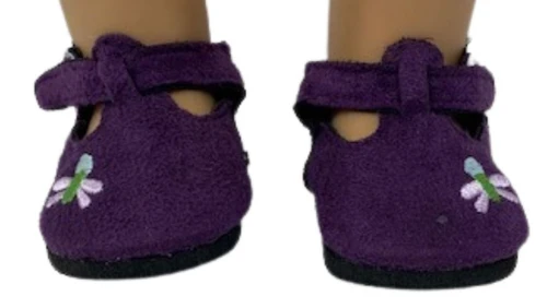 Purple Suede Shoes Compatible with 18 Inch Girl Dolls Like American Girl and Our Generation