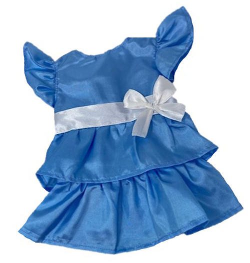 Blue Ruffle Dress Fits `15-16 Inch Baby Dolls
