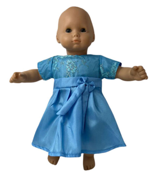 Doll Clothes Superstore Blue Ruffle Dress Fits Cabbage Patch Kid Dolls