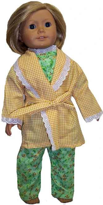Doll Clothes Superstore Pajamas and Bathrobe Fits 18 Inch Girl Dolls Like Our Generation American Girl