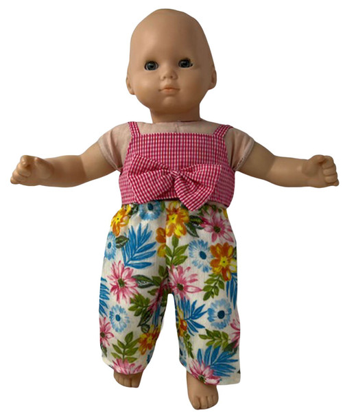 Doll Clothes Superstore Halter Top and Flower Pants Fits 15-16 Inch Baby Dolls
