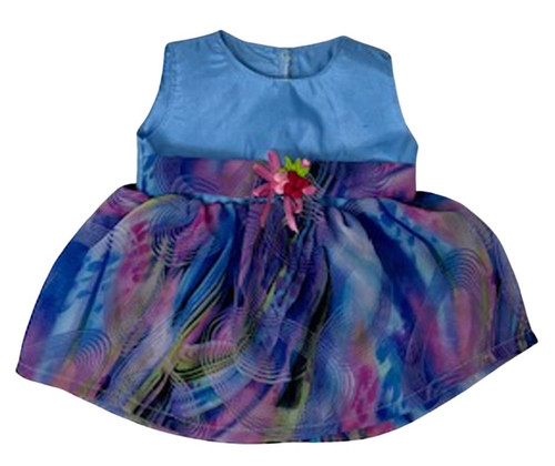 Doll Clothes Superstore Blue Splash Dress Fits 15-16 Inch Baby Dolls