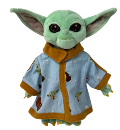 Mandalorian Yoda The Child Star Wars Light Blue Robe With Star Wars Character Print Mandalorian Yoda The Child Star Wars Light Blue Robe With Star Wars Character Print