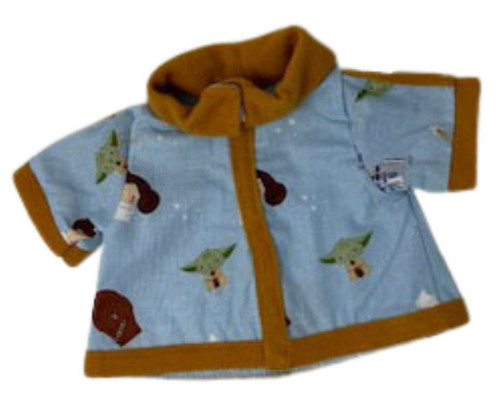 Mandalorian Yoda The Child Star Wars Light Blue Robe With Star Wars Character Print