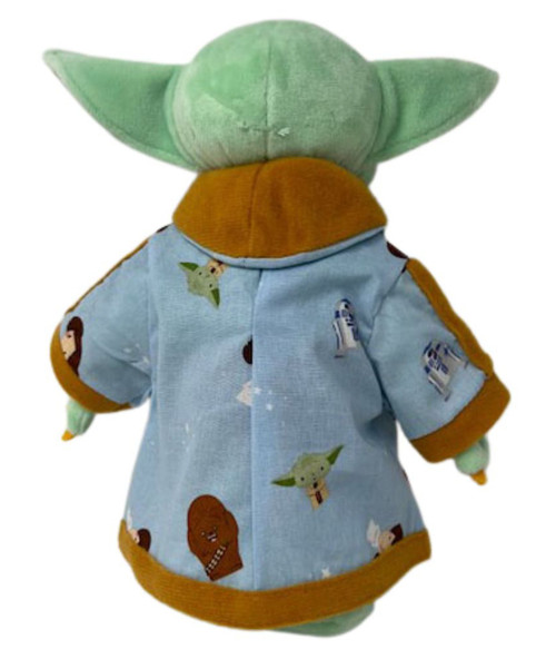 Mandalorian Yoda The Child Star Wars Light Blue Robe With Star Wars Character Print