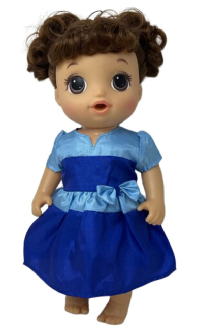 Doll Clothes Superstore Two Tone Blue Dress Fits 14 Inch Baby Alive And Little Baby Dolls