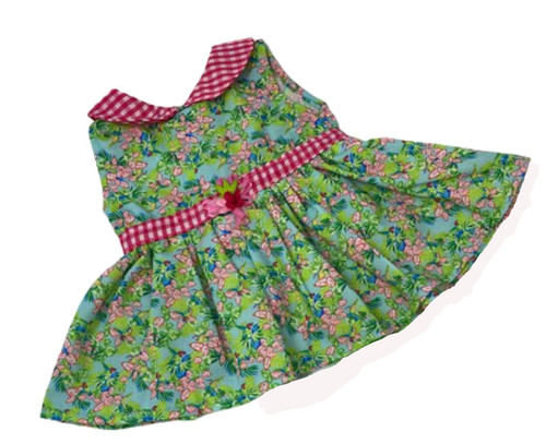 Doll Clothes Superstore Flowers And Check Dress Fits 15 Inch Baby Dolls