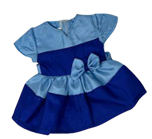 Two Tone Blue Dress Fits 12 Inch Baby Alive And Little Baby Dolls