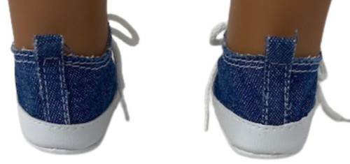 Blue Canvas Sneaker Fits 18 Inch Girl Or Boy Dolls Like Our Generation American Girl Dolls