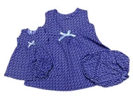 Toddler X Large Size Purple Dot Matching Girl and Doll Clothes