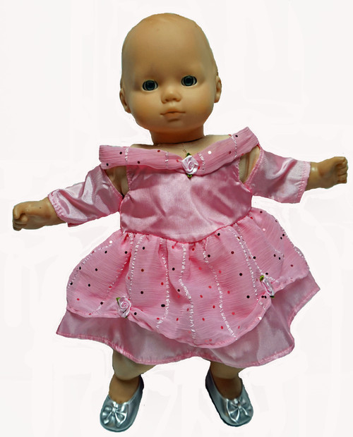 Pink Princess With Designer Material Fits 15 -16  Baby Dolls And 18 Inch Girl Dolls Like Our Generation My Life Dolls