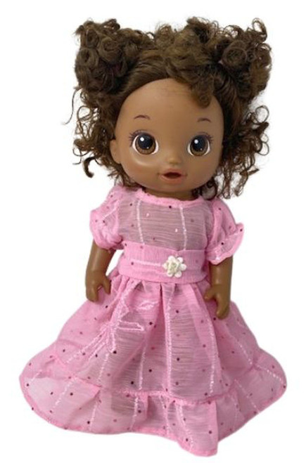 Doll Clothes Superstore Pink Sheer Dress Fits Some Baby Alive And Little Baby Dolls