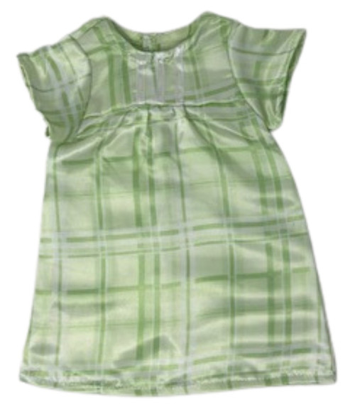 Green Satin Nightgown Compatible With 15-16 Inch Baby And Cabbage Patch Kid Dolls