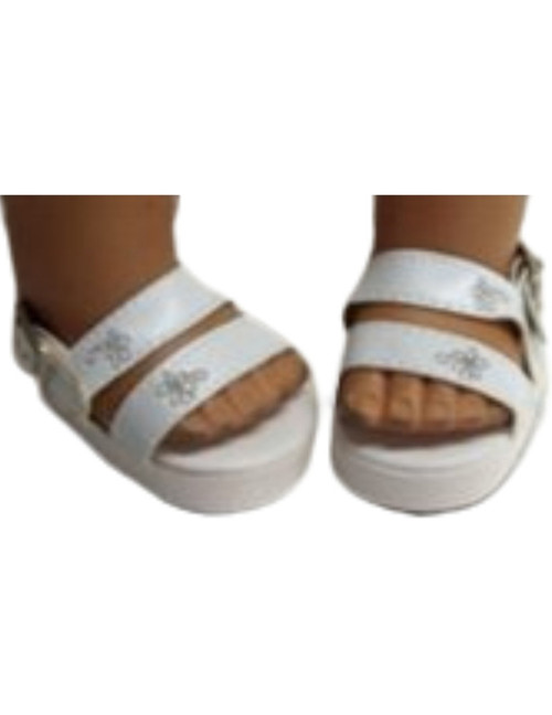 Doll Clothes Superstore White Platform Sandals For All 18 Inch Girl Dolls Doll Clothes Superstore White Platform Sandals For All 18 Inch Girl Dolls