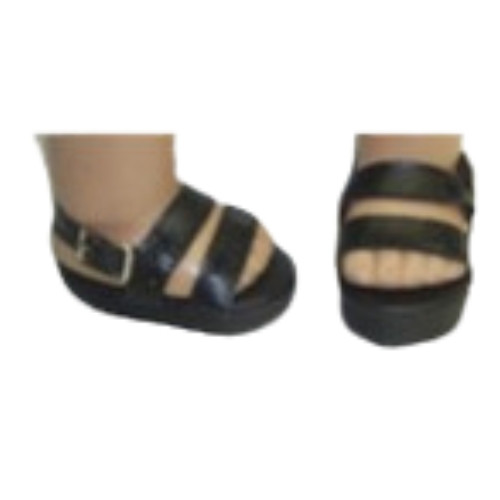 Black Platform Sandals fits Bitty Baby