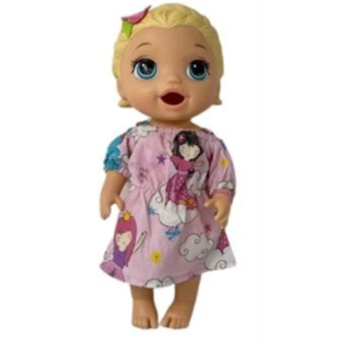 Pink Princesses Dress Fits 12 Inch Baby Alive And Little Baby Dolls