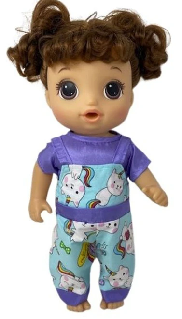 Cats And Rainbow Jumpsuit Fits Some Baby Alive And Little Baby Dolls