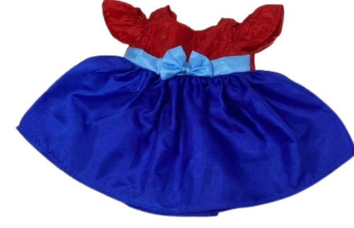 Bright Red And Blue Dress Fits 15 Inch Baby Dolls