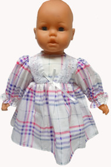 Pink And Purple Print Dress For Big Baby Dolls