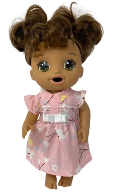 Doll Clothes Superstore Pink Floral Dress Fits Some Baby Alive And Little Baby Dolls