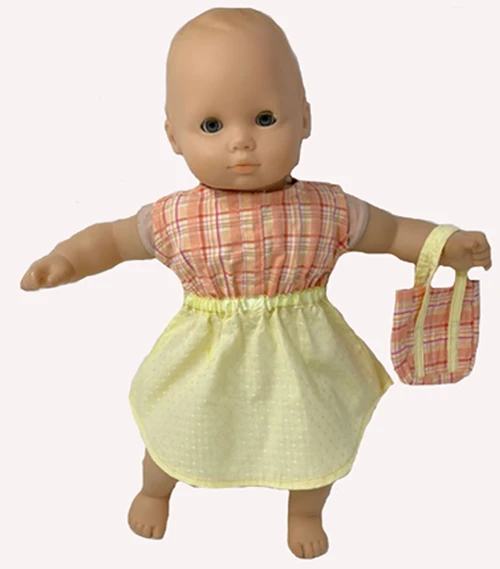 Dress With Purse Fits 15-16 Inch Baby Dolls