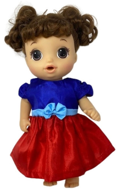 Doll Clothes Superstore Red Blue Dress Fits Some Baby Alive And Little Baby Dolls