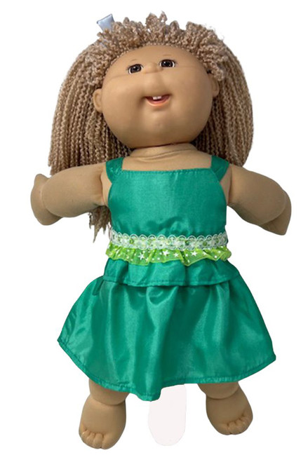 Doll Clothes Superstore Green Sundress Fits Cabbage Patch Kid Dolls
