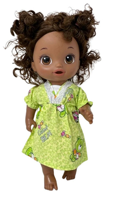 Doll Clothes Superstore Green Candy Bear Print Fits 12 Inch Baby Alive And Little Baby Dolls