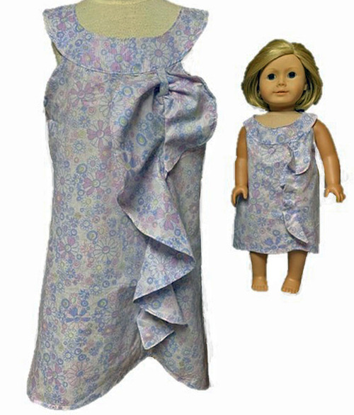 Doll Clothes Superstore Size 12 Matching Girl And Doll Ruffle Trim Dress