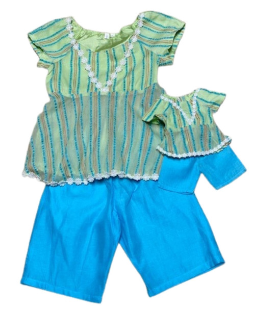 Matching Shorts and Top Girl and Dolls Clothes Size 10 1/2